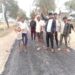 सड़क निर्माण में मानक की अनदेखी का आरोप, लोगों ने किया प्रदर्शन।।