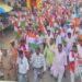 तिरंगा यात्रा: दुद्धी मण्डल में भाजपा कार्यकर्ताओं ने राष्ट्रीय ध्वज के साथ नगर में किया मार्च।