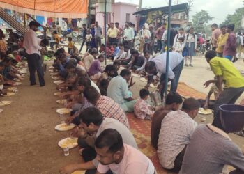 श्रीकृष्ण के छठी पर भव्य भंडारे का आयोजन ।।