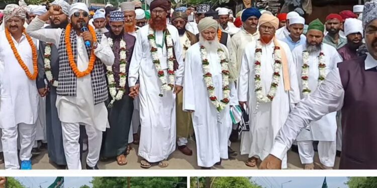 ईद-ए मिलादुन्नबी का जश्न,निकला जुलूस,पैग़म्बर मोहम्मद की आमद आमद के नारों से गूँज उठा शहर।