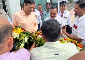ईसीआरकेयू चोपन ने महाप्रबंधक का किया स्वागत।।