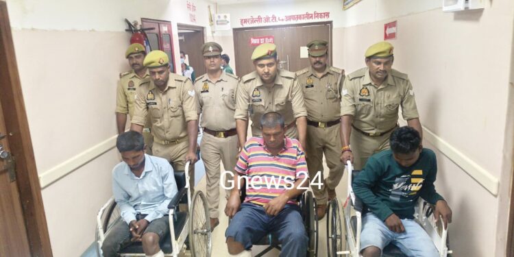 गैंग रेप अपराधियों से पुलिस की मुठभेड़।