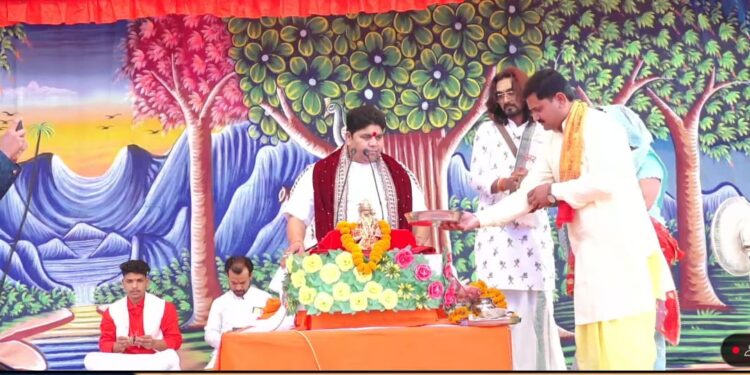 तिलौली ग्राम पंचायत में श्रीराम कथा का भव्य आयोजन जारी।