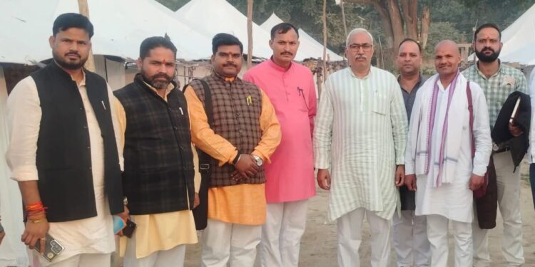 श्री राम मंदिर ध्वजारोहण कार्यक्रम में काशी प्रान्त के प्रान्त प्रमुख बनाए गए संदीप गुप्ता ।।