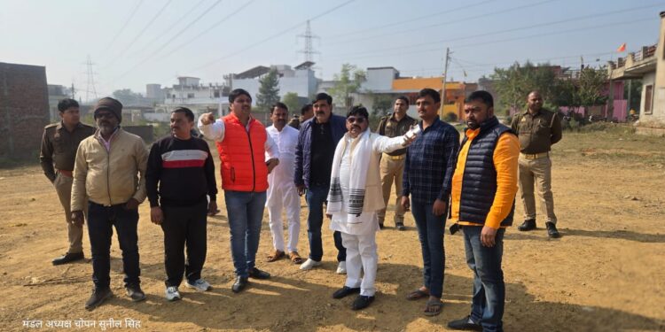 प्रीतनगर गड़हीडीह में 2 जनवरी से होगी भव्य श्री राम कथा, मंत्री ने तैयारियों का लिया गया जायज़ा।