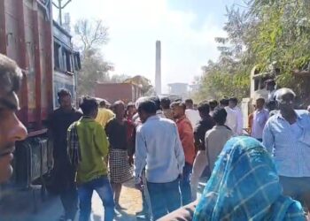 अज्ञात वाहन की चपेट में आने से एक व्यक्ति की हुई मौत।