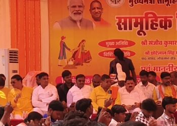 मुख्यमंत्री सामूहिक विवाह में 324 जोड़ो ने लिया सात फेरे।