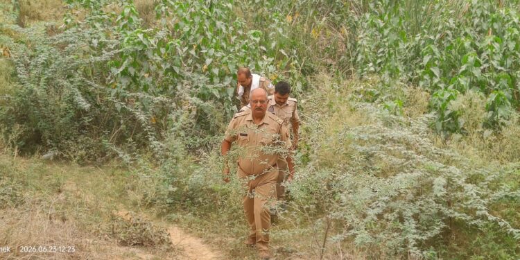 नगर के कोलंबस्ती के कौआ नाला के झाड़ियों में मिला मानव कंकाल।