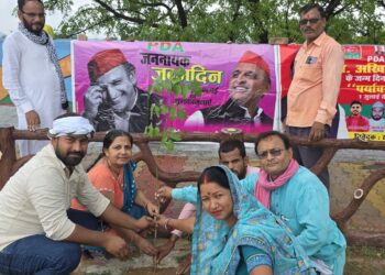 अखिलेश यादव के जन्मोत्सव पर  छठवें दिन भी वृक्षारोपण किया गया।
