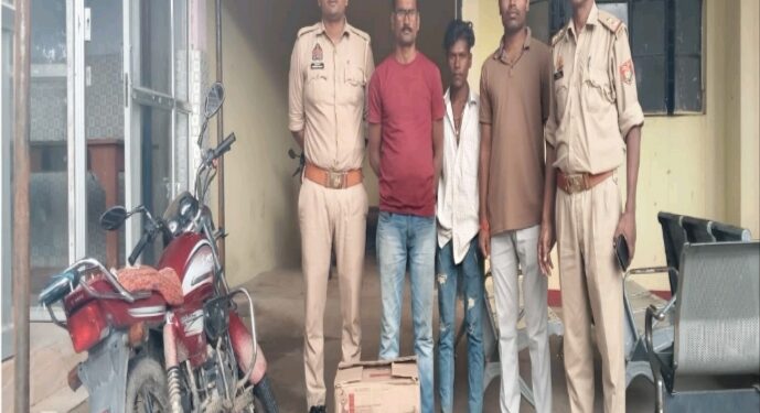 विंढमगंज पुलिस ने 26 लीटर 280 एमएल अवैध अंग्रेजी शराब के साथ दो आरोपियों को पकड़ा।