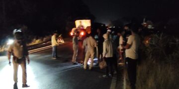 हाइवा के धक्के से मोटरसाइकिल सवार की इलाज के दौरान मौत।